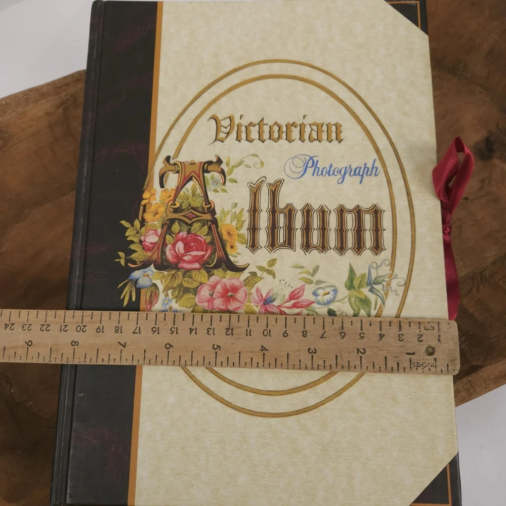 Victorian Photograph Album with Floral Design